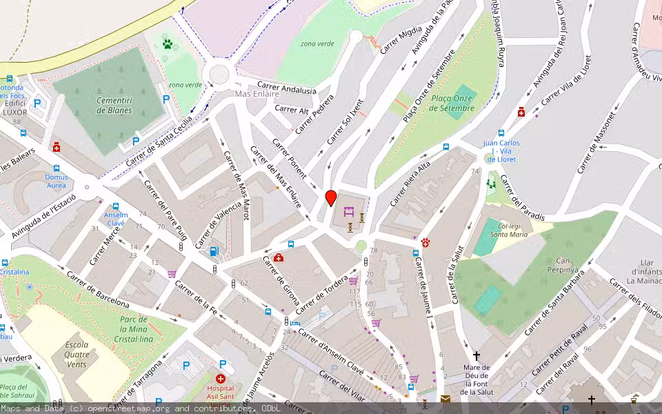 Mapa de Subasta Inmueble (Otros) en Blanes, Girona