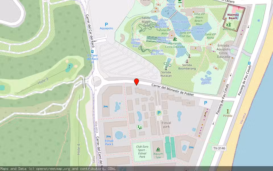 Mapa de Subasta Inmueble (Vivienda) en La Pineda / Vila-seca, Tarragona