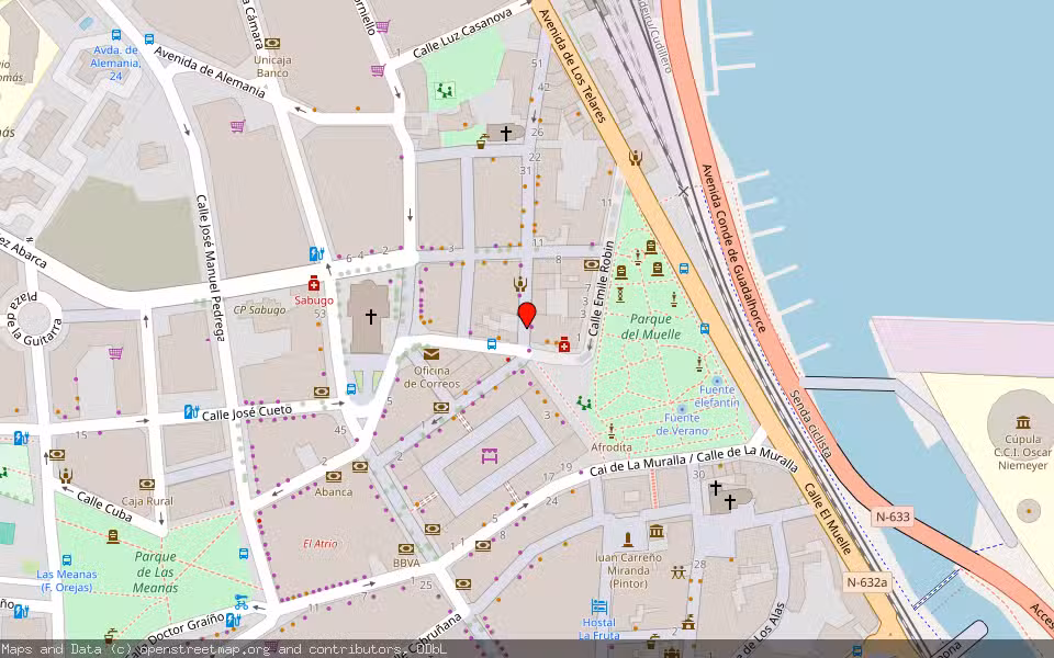 Mapa de Subasta Inmueble (Local comercial) en Aviles, Asturias