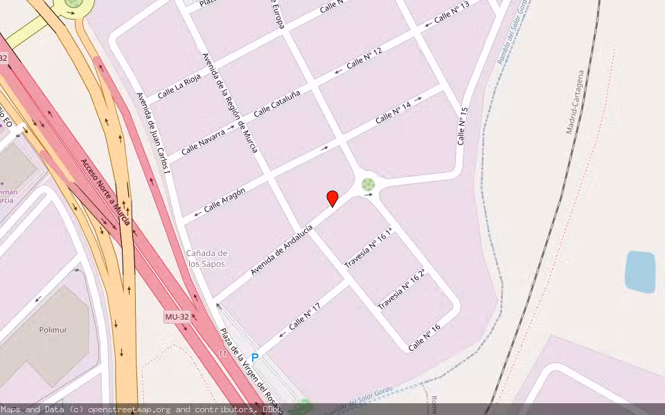 Mapa de Subasta Inmueble (Nave industrial) en Lorquí, Murcia