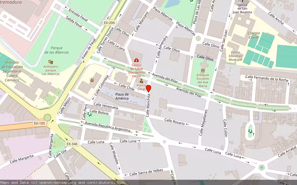 Mapa de Subasta Inmueble (Vivienda) en Don Benito, Badajoz