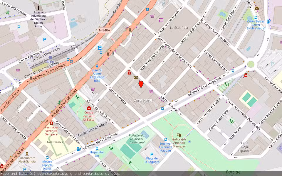 Mapa de Subasta Inmueble (Vivienda) en Alcoy, Alicante/Alacant