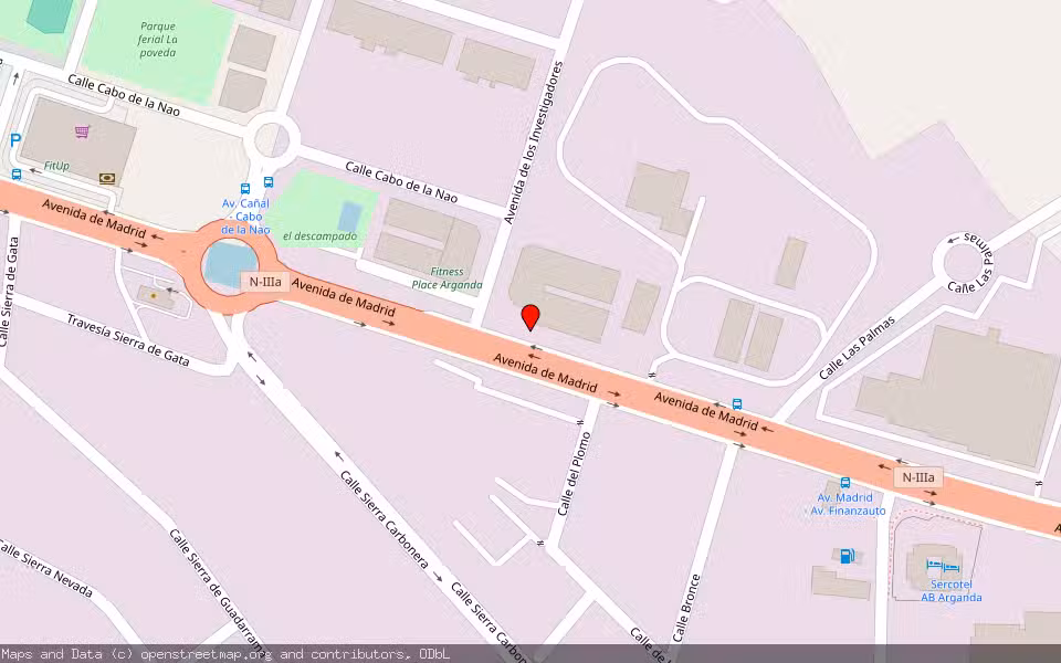 Mapa de Subasta Inmueble (Garaje) en Arganda, Madrid