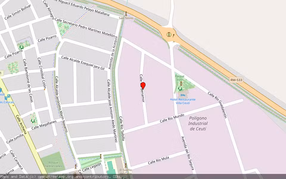 Mapa de Subasta Inmueble (Nave industrial) en Ceuti, Murcia