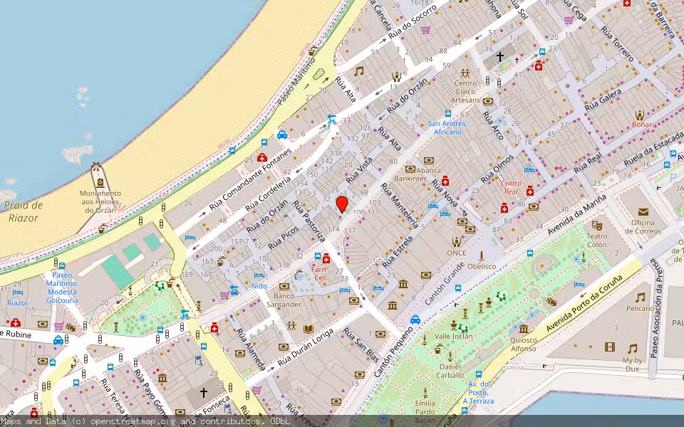 Mapa de Subasta Inmueble (Vivienda) en A Coruña
