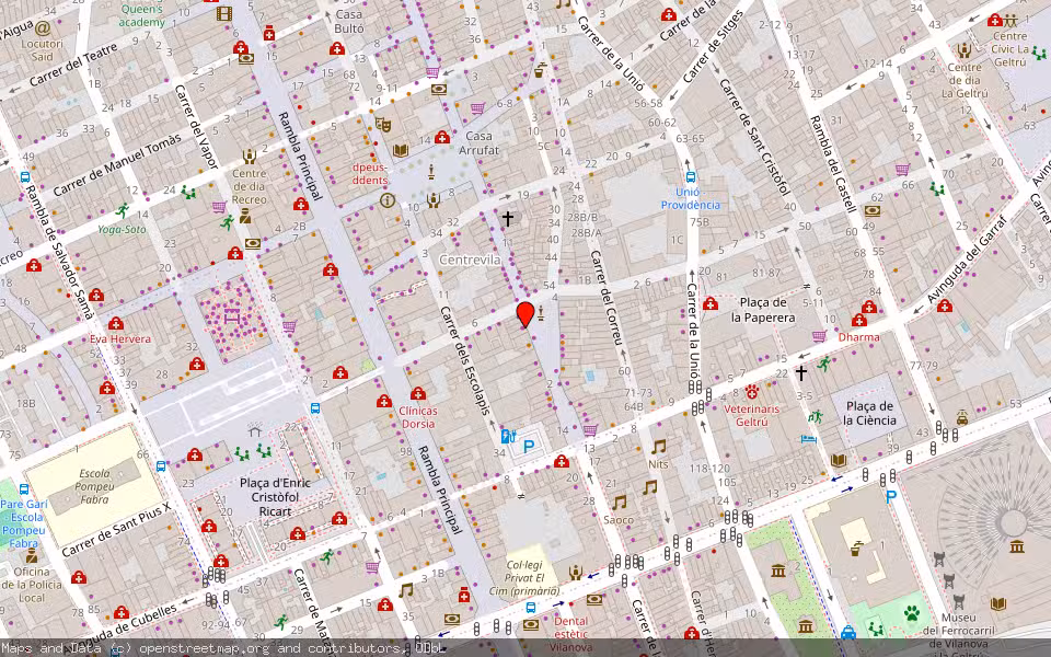 Mapa de Subasta Inmueble (Garaje) en Vilanova I La Geltrú, Barcelona