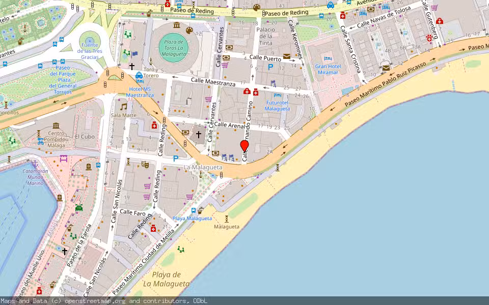 Mapa de Subasta Inmueble (Local comercial) en Malaga, Málaga