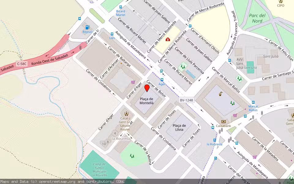 Mapa de Subasta Inmueble (Vivienda) en Sabadell, Barcelona