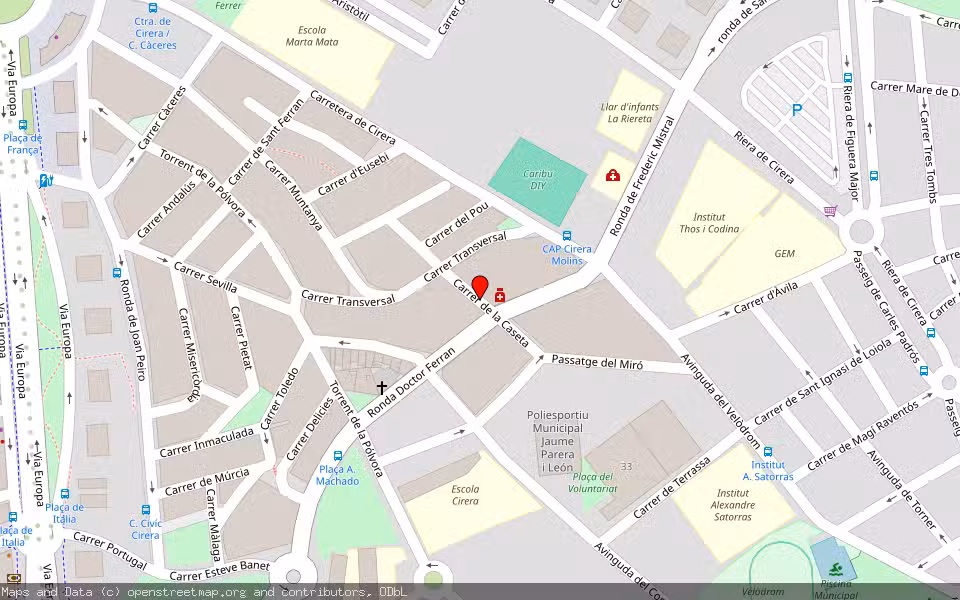 Mapa de Subasta Inmueble (Vivienda) en Mataró, Barcelona
