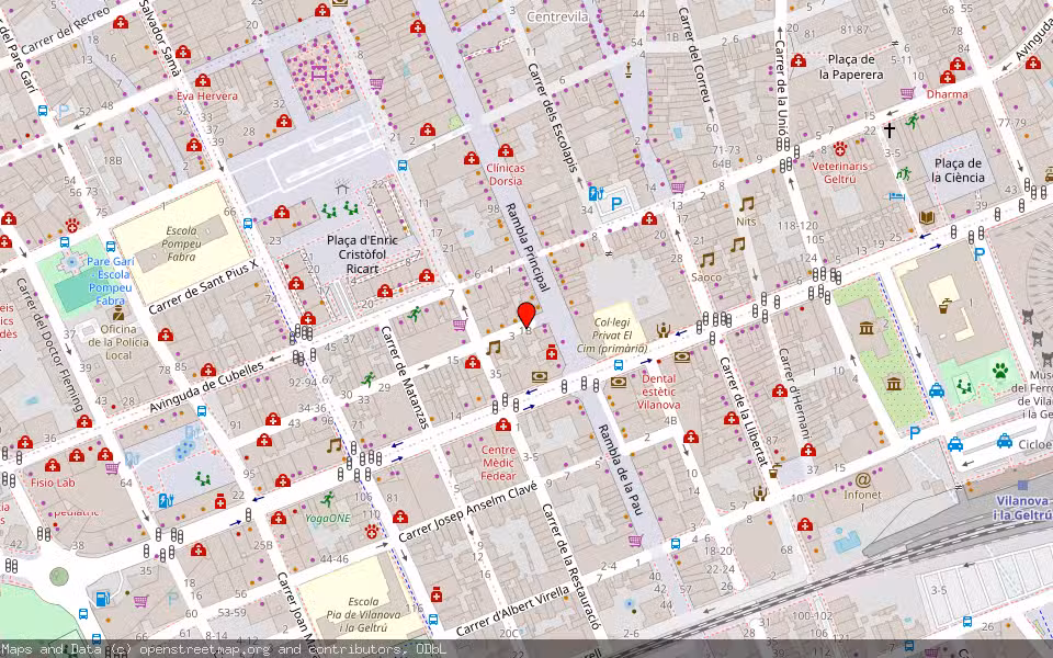 Mapa de Subasta Inmueble (Vivienda) en Vilanova I La Geltru, Barcelona