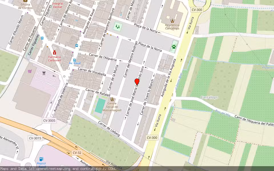 Mapa de Subasta Inmueble (Vivienda) en Massamagrell, Valencia/València