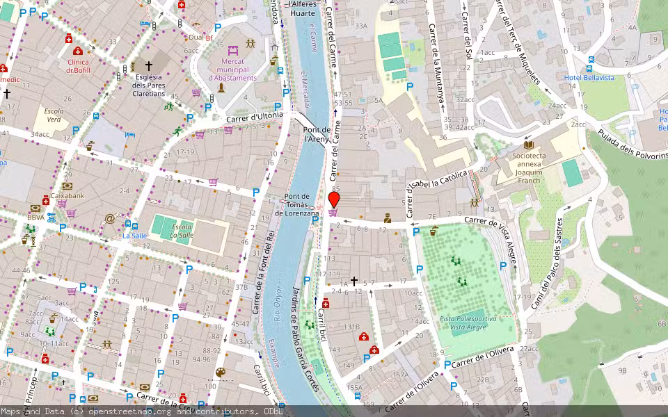 Mapa de Subasta Inmueble (Local comercial) en Girona