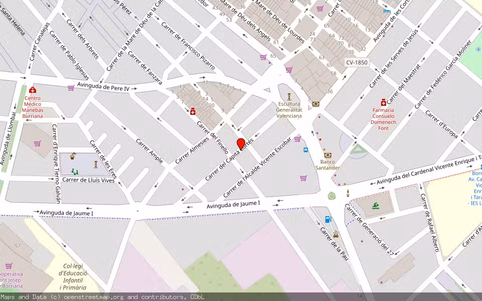 Mapa de Subasta Inmueble (Vivienda) en Burriana, Castellón/Castelló