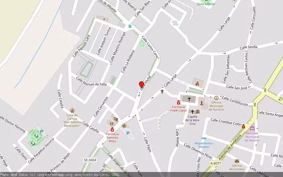 Mapa de Subasta Inmueble (Vivienda) en Olivares, Sevilla
