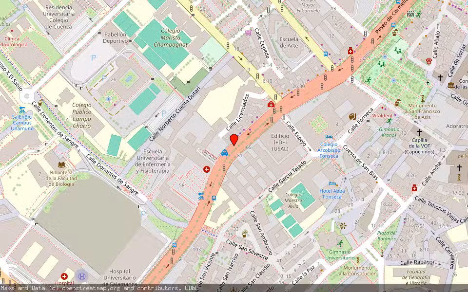 Mapa de Subasta Inmueble (Trastero) en Salamanca
