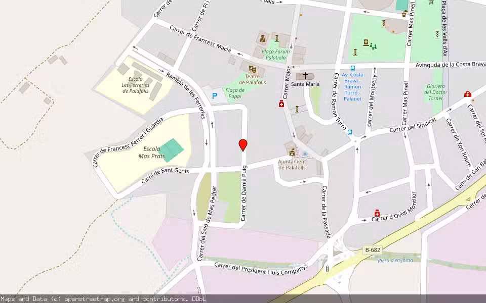 Mapa de Subasta Inmueble (Garaje) en Palafolls, Barcelona