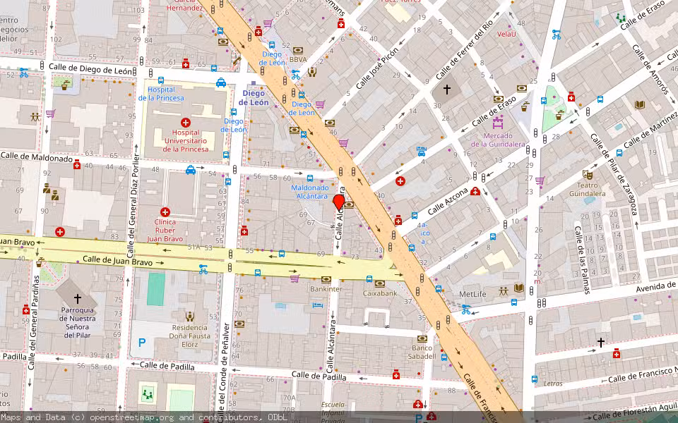 Mapa de Subasta Inmueble (Garaje) en Madrid
