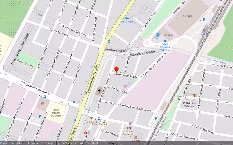 Mapa de Subasta Inmueble (Vivienda) en Puçol, Valencia/València