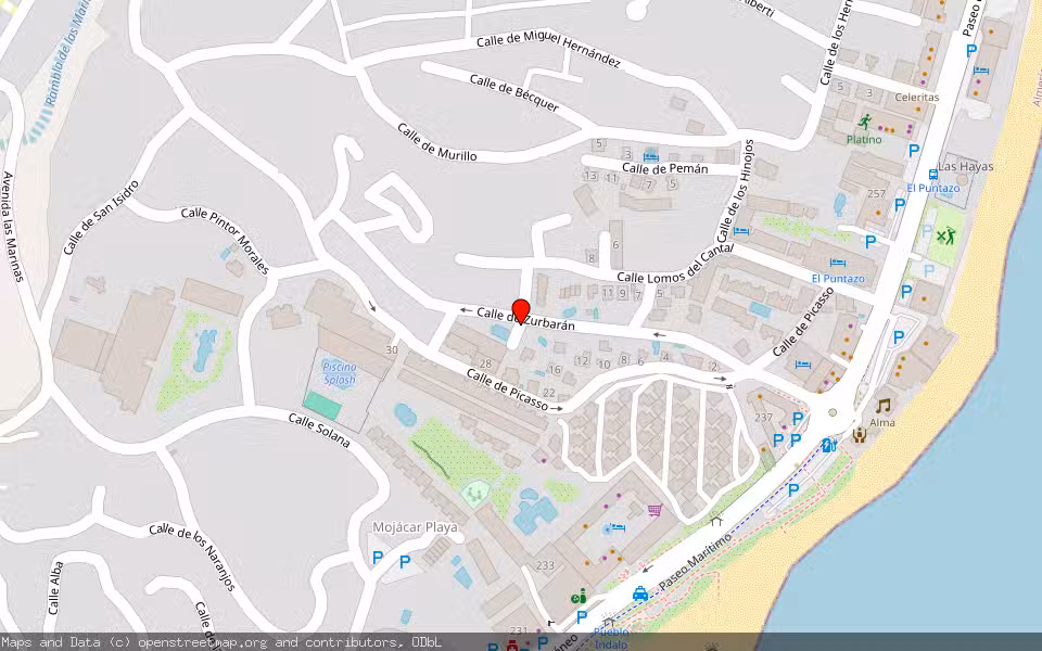 Mapa de Subasta Inmueble (Local comercial) en Mojácar, Almería