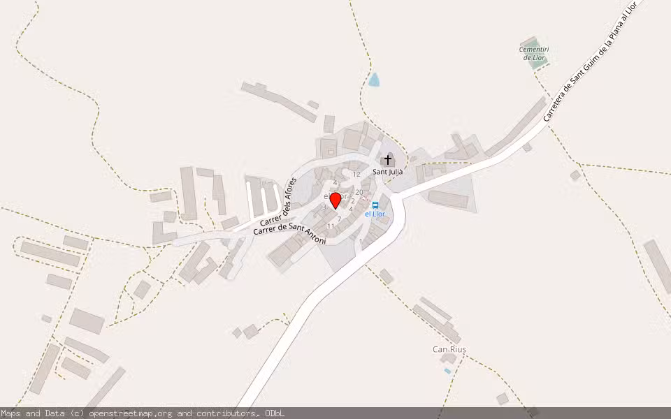 Mapa de Subasta Inmueble (Vivienda) en El Llor, Lleida