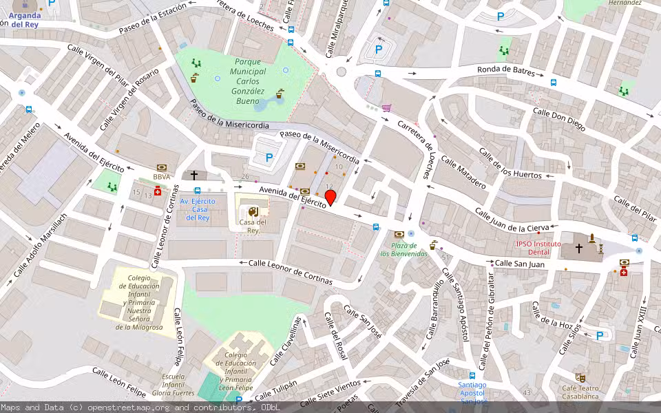 Mapa de Subasta Inmueble (Garaje) en Arganda, Madrid