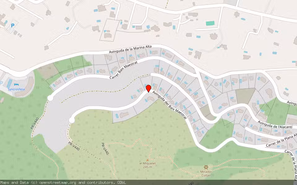 Mapa de Subasta Inmueble (Vivienda) en Pedreguer, Alicante/Alacant