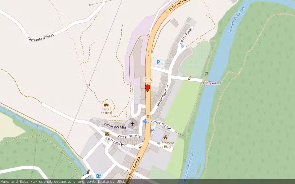 Mapa de Subasta Inmueble (Vivienda) en Rialp, Lleida