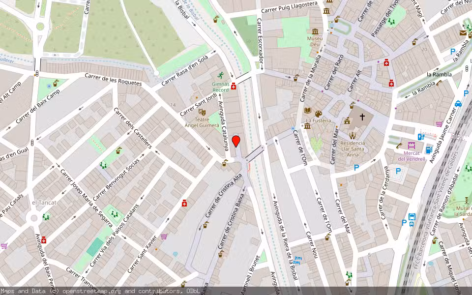 Mapa de Subasta Inmueble (Vivienda) en El Vendrell, Tarragona