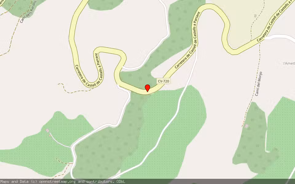 Mapa de Subasta Inmueble (Finca rústica) en Castell De Castells, Alicante/Alacant