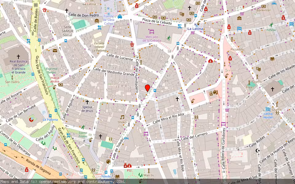 Mapa de Subasta Inmueble (Vivienda) en Madrid