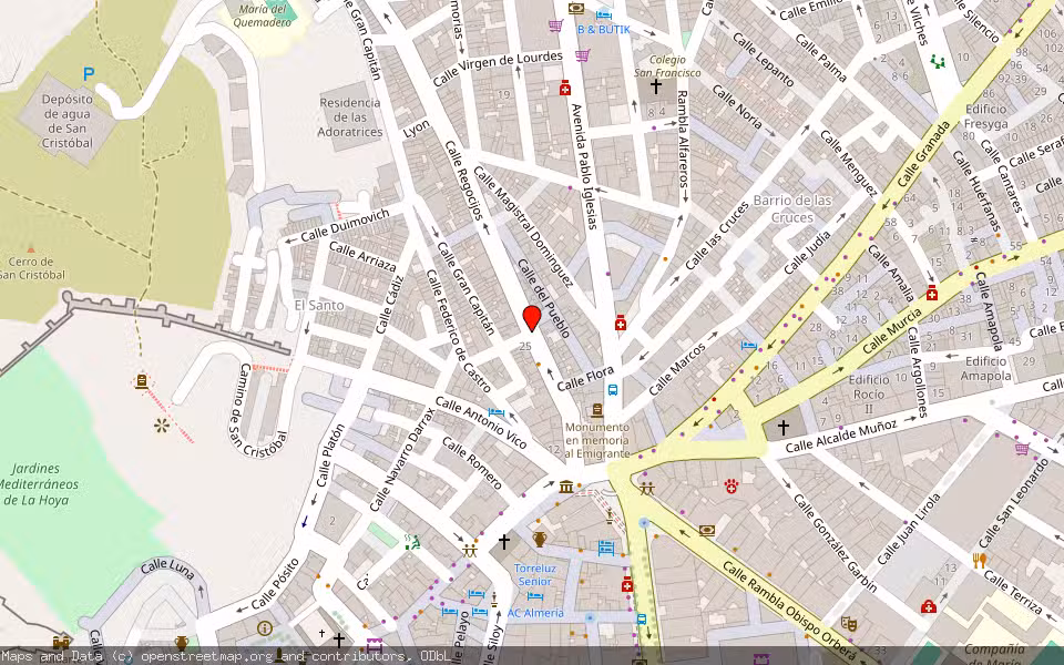 Mapa de Subasta Inmueble (Vivienda) en Almería