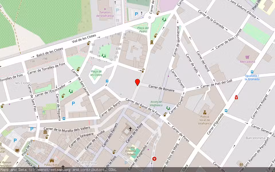 Mapa de Subasta Inmueble (Local comercial) en Vilafranca Del Penedes, Barcelona