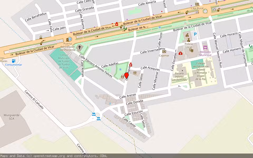 Mapa de Subasta Inmueble (Garaje) en Puebla De Vicar-vicar, Almería