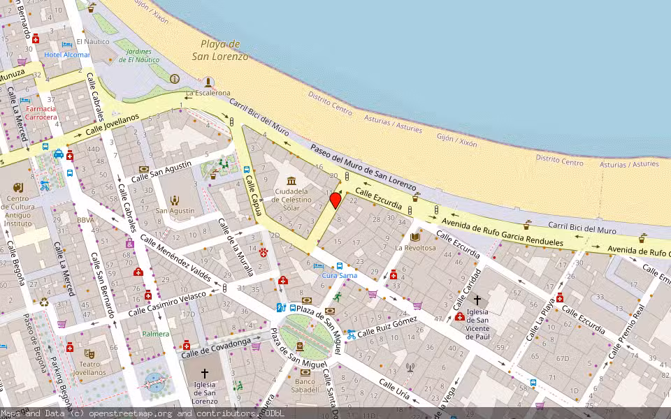 Mapa de Subasta Inmueble (Vivienda) en Gijon, Asturias