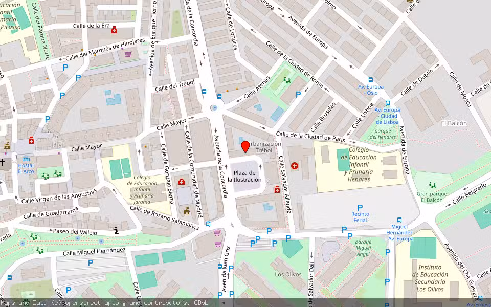Mapa de Subasta Inmueble (Vivienda) en Mejorada Del Campo, Madrid