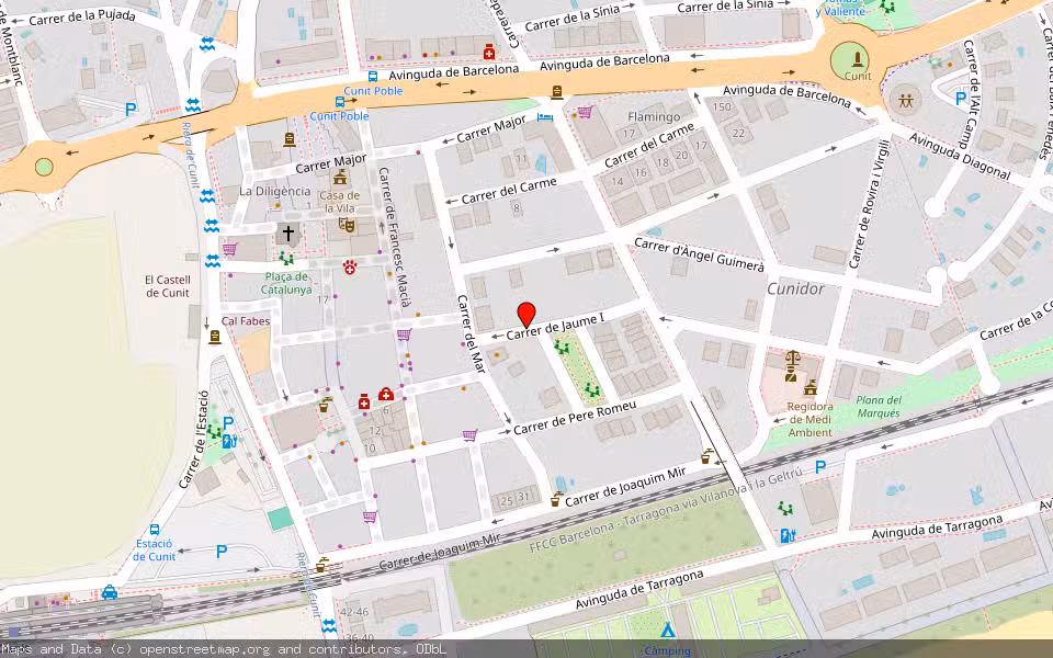 Mapa de Subasta Inmueble (Vivienda) en Cunit, Tarragona