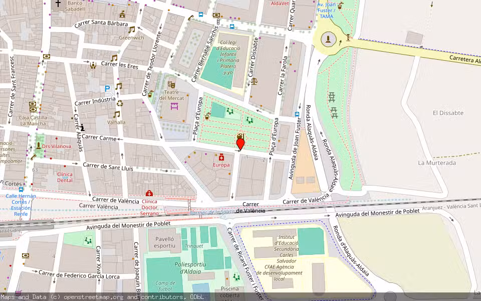 Mapa de Subasta Inmueble (Garaje) en Aldaia, Valencia/València