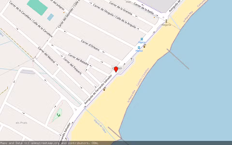 Mapa de Subasta Inmueble (Vivienda) en Castellón, Castellón/Castelló