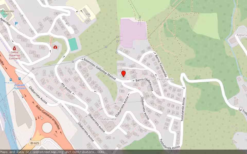 Mapa de Subasta Inmueble (Vivienda) en Galdakao, Bizkaia