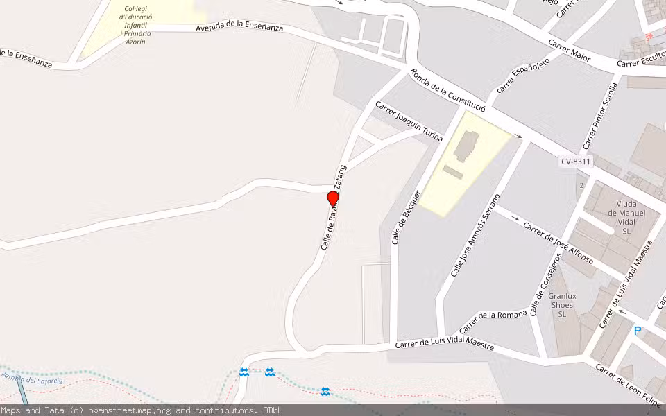 Mapa de Subasta Inmueble (Nave industrial) en Monovar, Alicante/Alacant