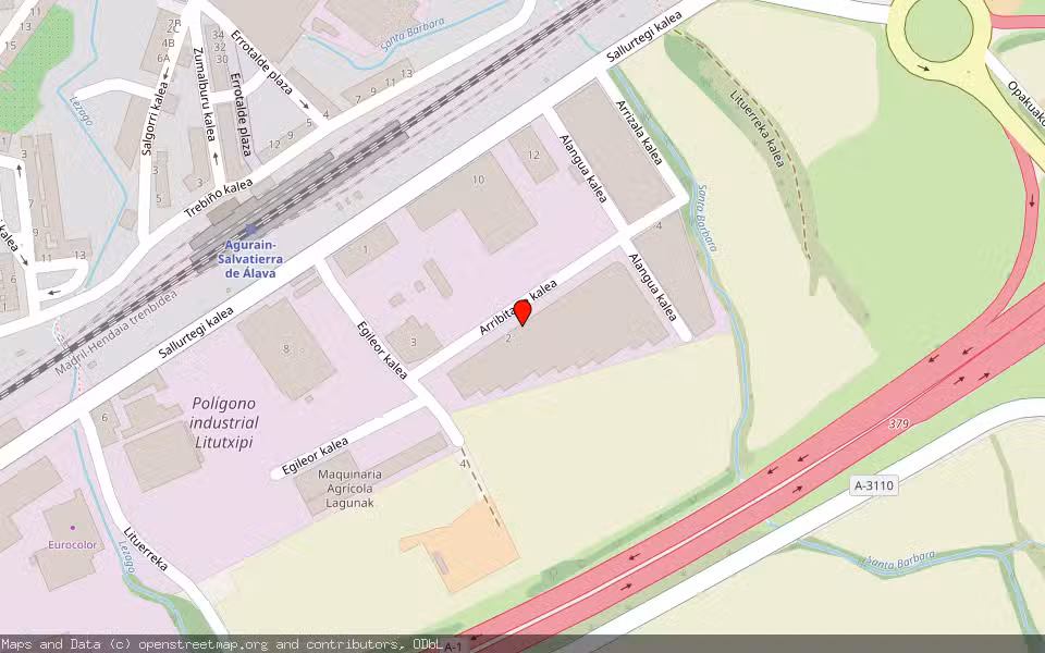 Mapa de Subasta Inmueble (Nave industrial) en Salvatierra, Araba/Álava