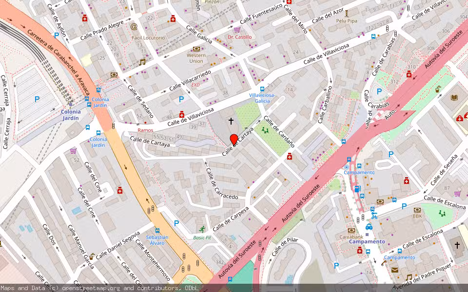 Mapa de Subasta Inmueble (Garaje) en Madrid