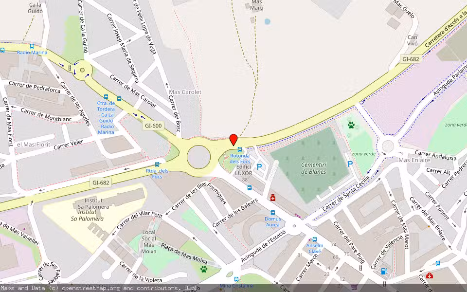 Mapa de Subasta Inmueble (Trastero) en Blanes, Girona
