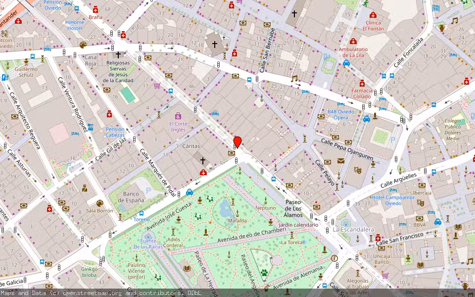 Mapa de Subasta Inmueble (Vivienda) en Oviedo, Asturias