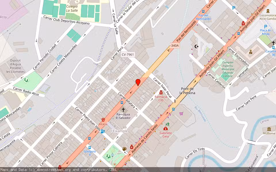 Mapa de Subasta Inmueble (Vivienda) en Alcoi-alcoy, Alicante/Alacant