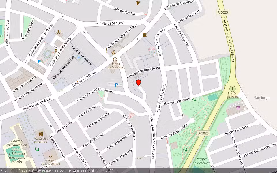 Mapa de Subasta Inmueble (Nave industrial) en Palos De La Frontera, Huelva