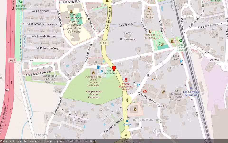 Mapa de Subasta Inmueble (Garaje) en Los Corrales De Buelna, Cantabria