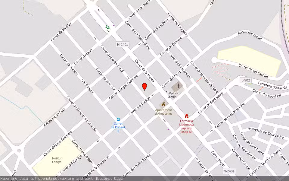 Mapa de Subasta Inmueble (Vivienda) en Almacelles, Lleida