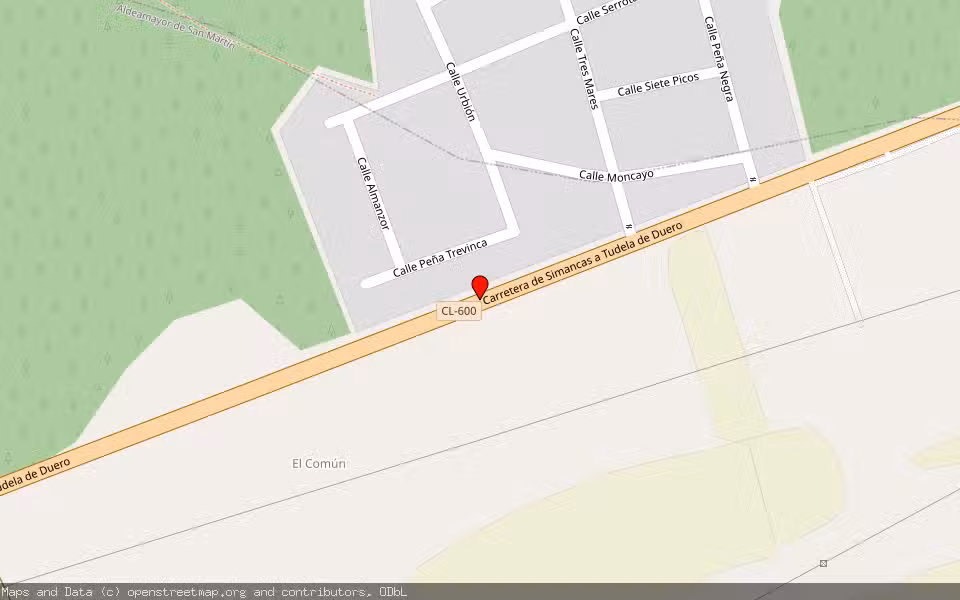 Mapa de Subasta Inmueble (Nave industrial) en Aldeamayor De San Martin, Valladolid