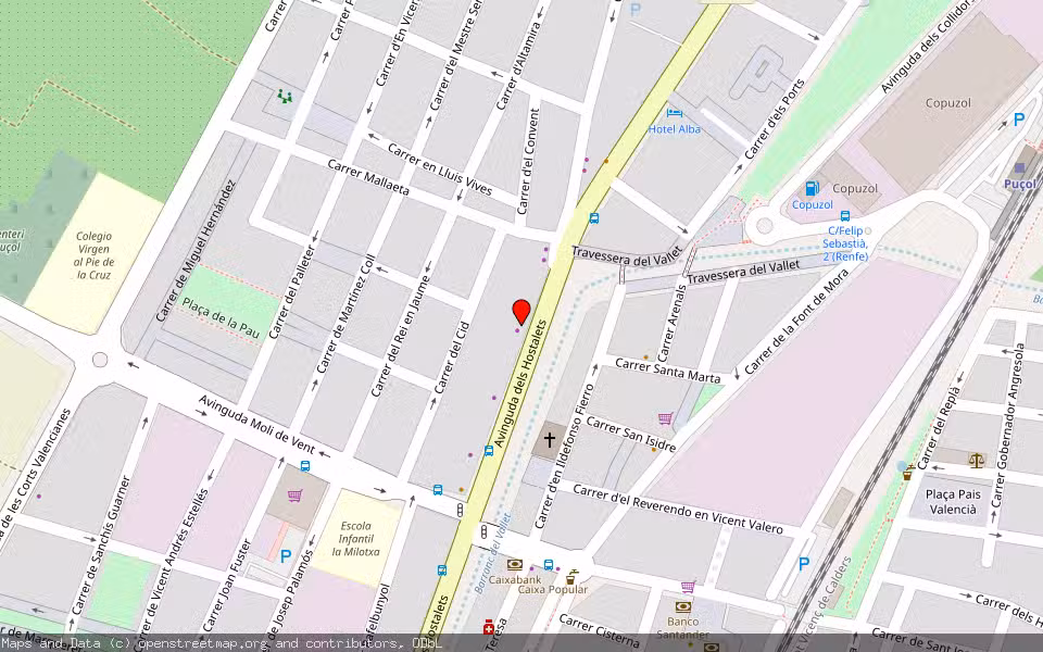 Mapa de Subasta Inmueble (Vivienda) en Puçol, Valencia/València